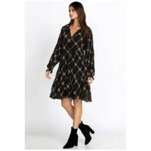 NWT Johnny Was Jackie Mini Long Sleeve Sheer Dress